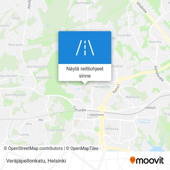 Veräjäpellonkatu kartta