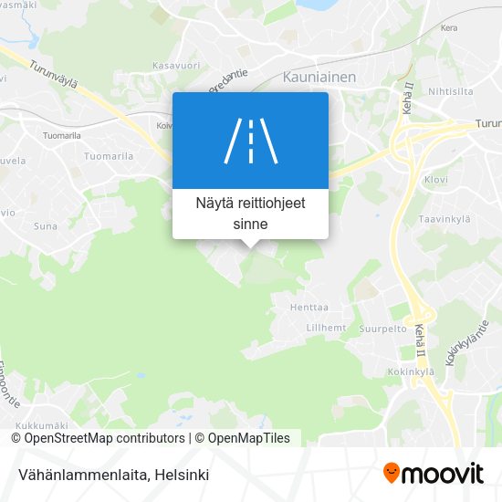 Vähänlammenlaita kartta