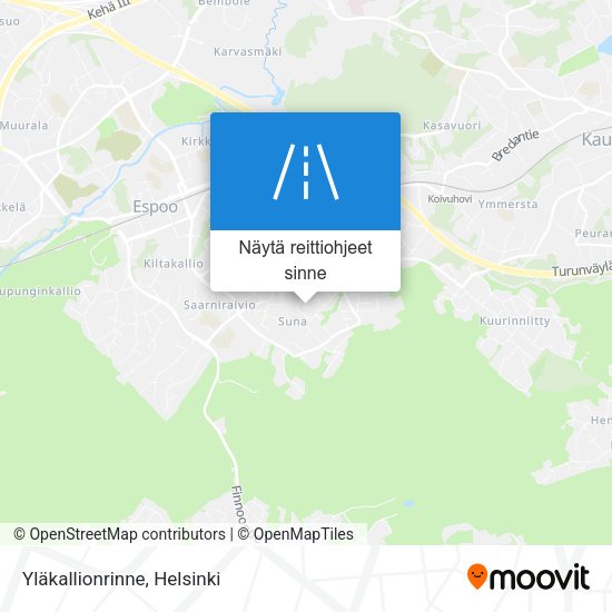 Yläkallionrinne kartta