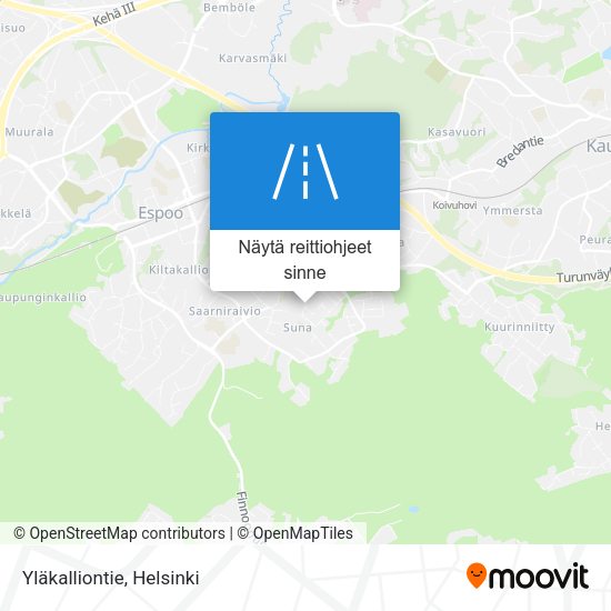 Yläkalliontie kartta