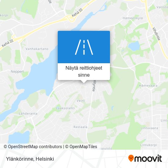 Ylänkörinne kartta