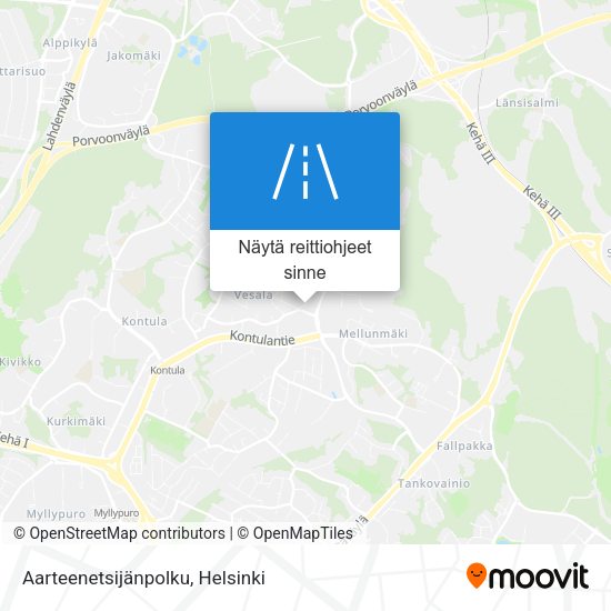 Aarteenetsijänpolku kartta
