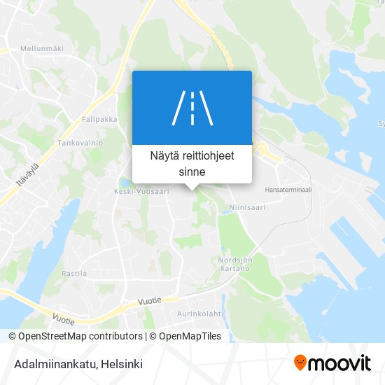 Adalmiinankatu kartta