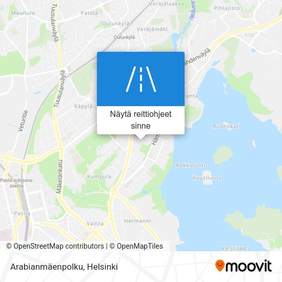 Arabianmäenpolku kartta