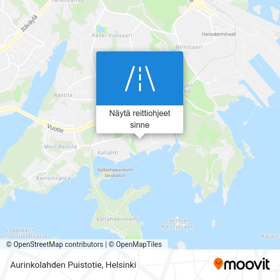 Aurinkolahden Puistotie kartta