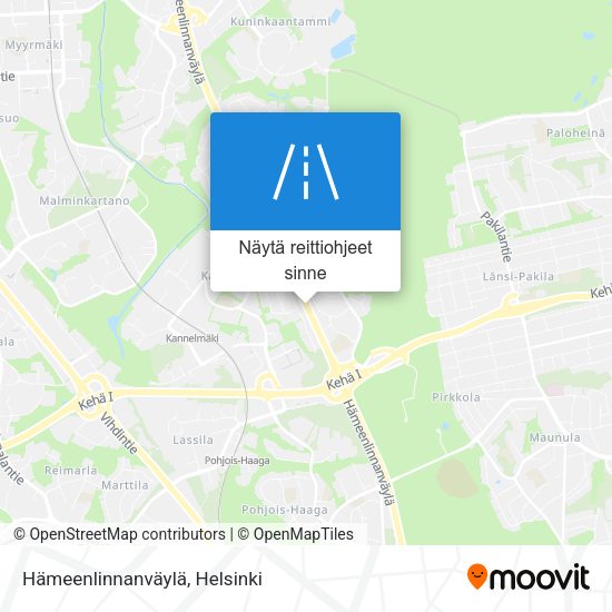 Hämeenlinnanväylä kartta