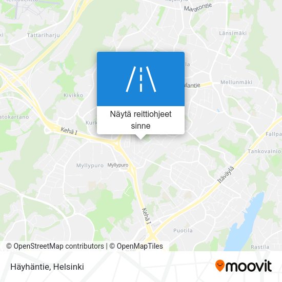 Häyhäntie kartta