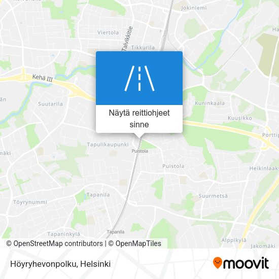 Höyryhevonpolku kartta