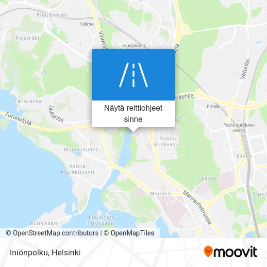 Iniönpolku kartta