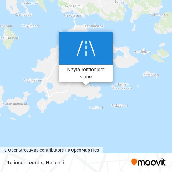 Itälinnakkeentie kartta
