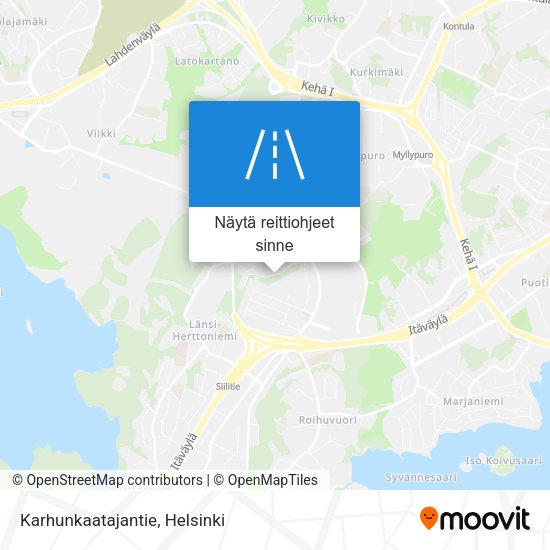 Karhunkaatajantie kartta