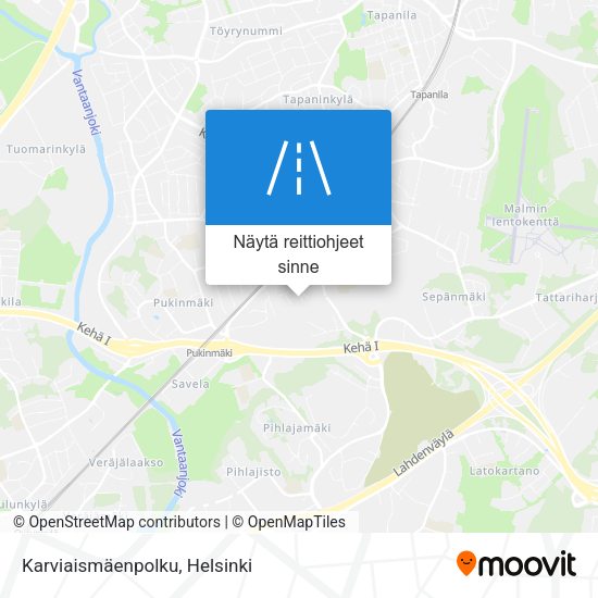 Karviaismäenpolku kartta