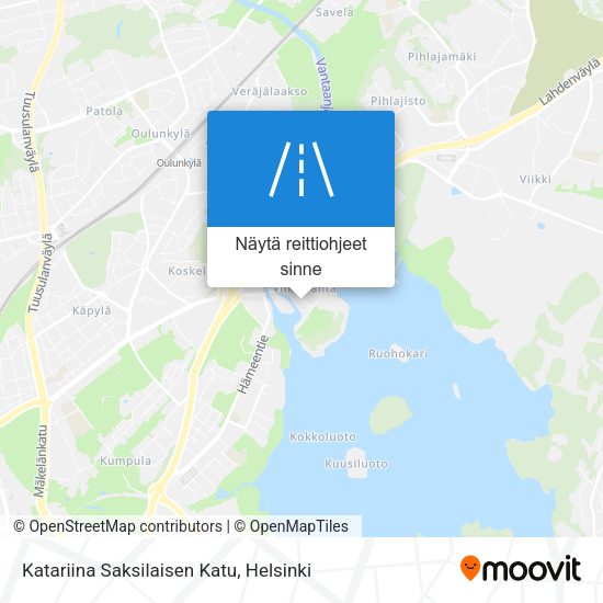 Katariina Saksilaisen Katu kartta