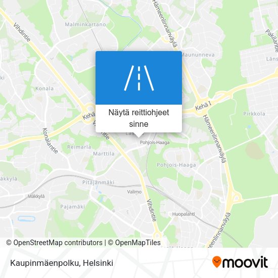 Kaupinmäenpolku kartta