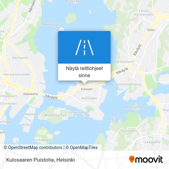 Kulosaaren Puistotie kartta
