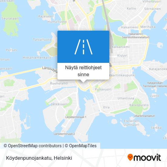 Köydenpunojankatu kartta