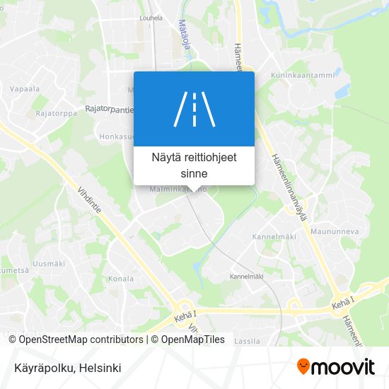 Käyräpolku kartta