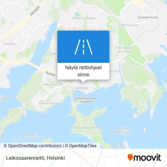 Leikosaarenraitti kartta