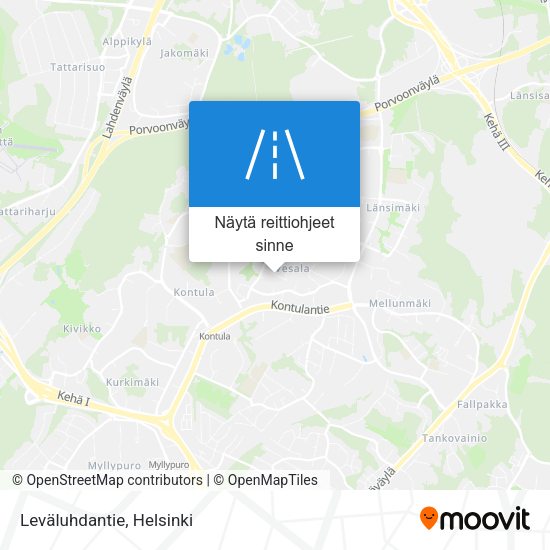 Leväluhdantie kartta