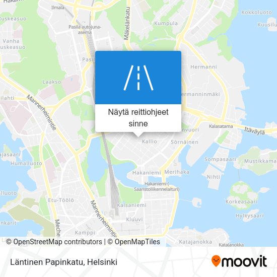 Läntinen Papinkatu kartta