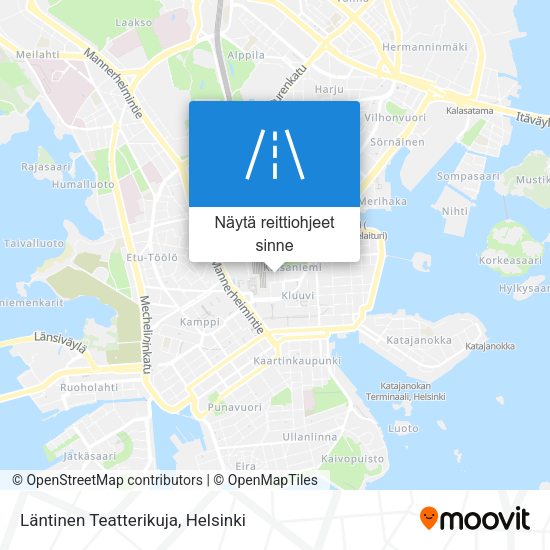 Läntinen Teatterikuja kartta