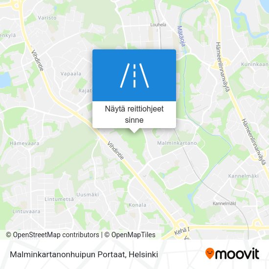 Malminkartanonhuipun Portaat kartta