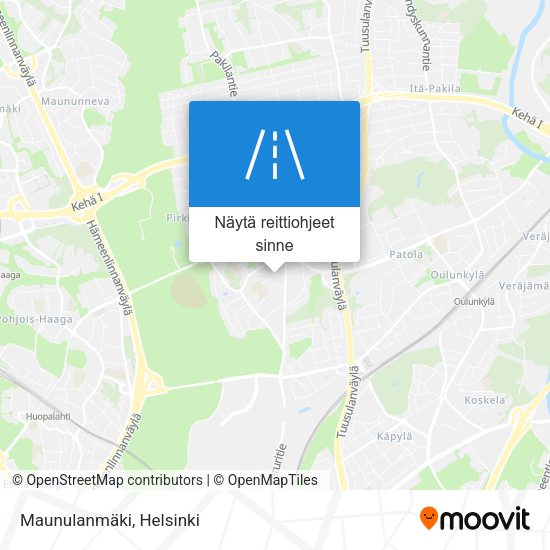 Maunulanmäki kartta