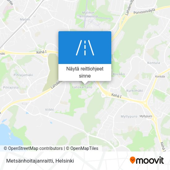 Metsänhoitajanraitti kartta