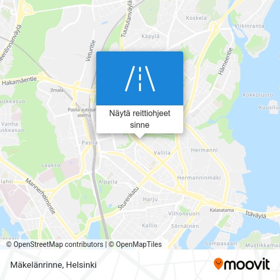 Mäkelänrinne kartta