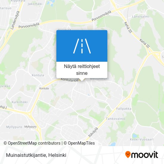 Muinaistutkijantie kartta