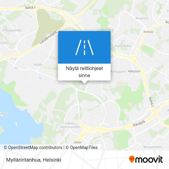 Myllärintanhua kartta