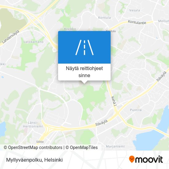 Myllyväenpolku kartta