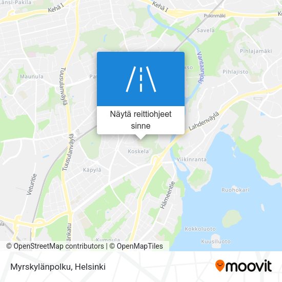 Myrskylänpolku kartta