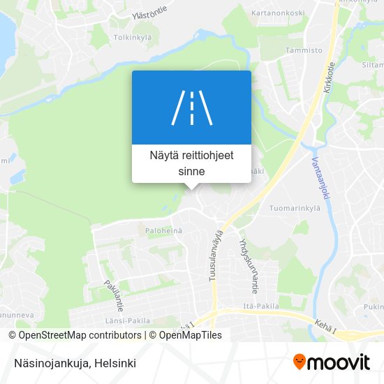 Näsinojankuja kartta