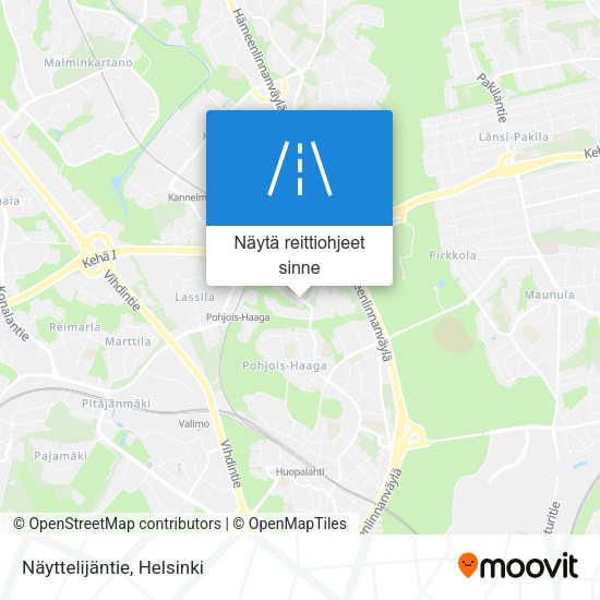 Näyttelijäntie kartta