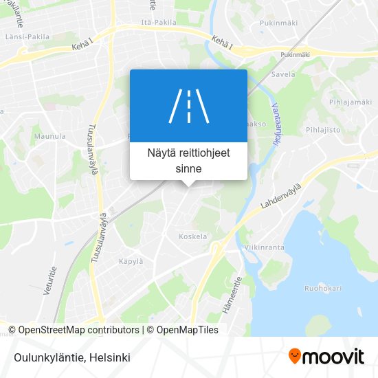 Oulunkyläntie kartta