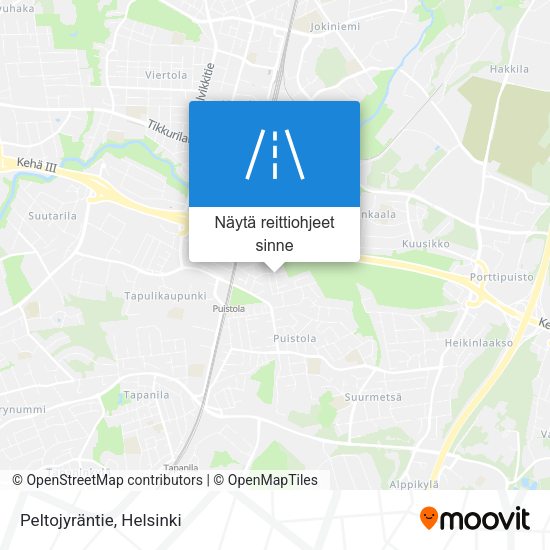 Peltojyräntie kartta