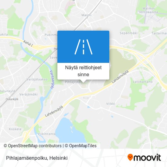 Pihlajamäenpolku kartta