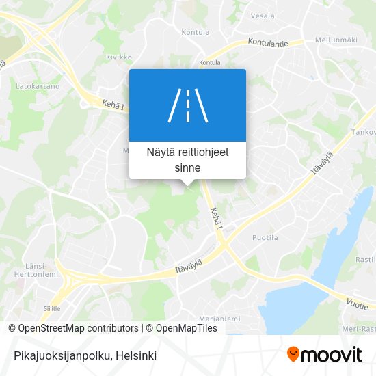 Pikajuoksijanpolku kartta