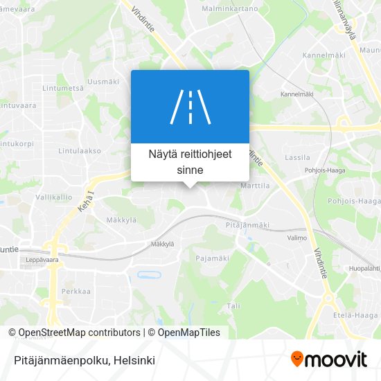 Pitäjänmäenpolku kartta