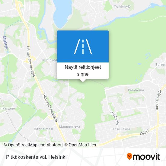 Pitkäkoskentaival kartta