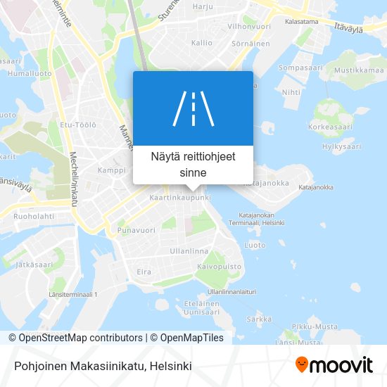 Pohjoinen Makasiinikatu kartta