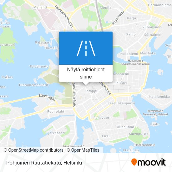 Pohjoinen Rautatiekatu kartta