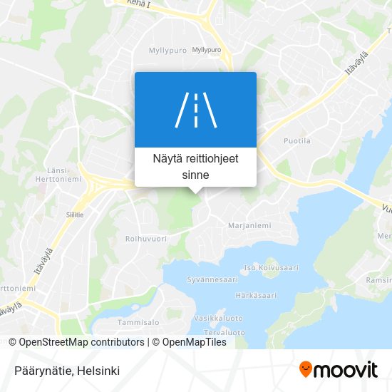 Päärynätie kartta