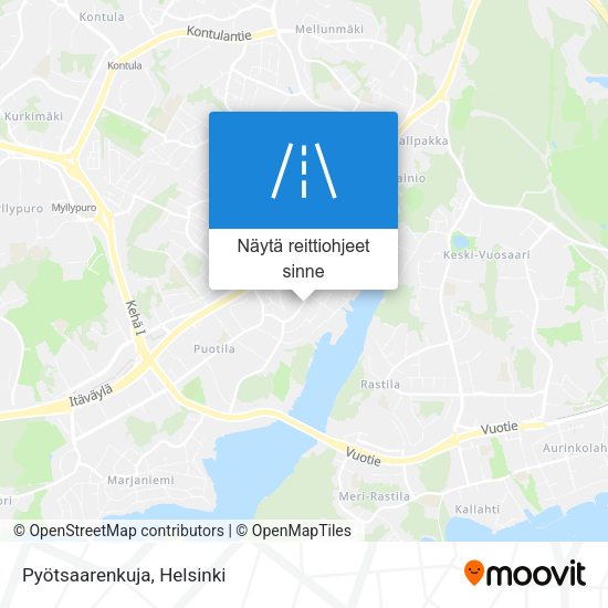 Pyötsaarenkuja kartta
