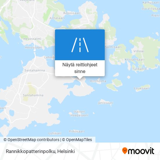 Rannikkopatterinpolku kartta
