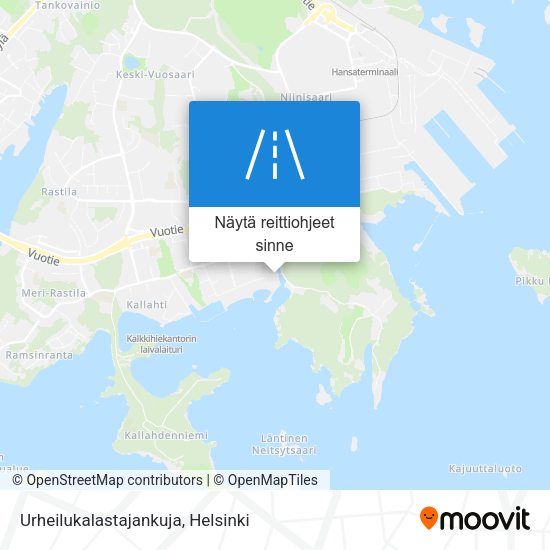Urheilukalastajankuja kartta
