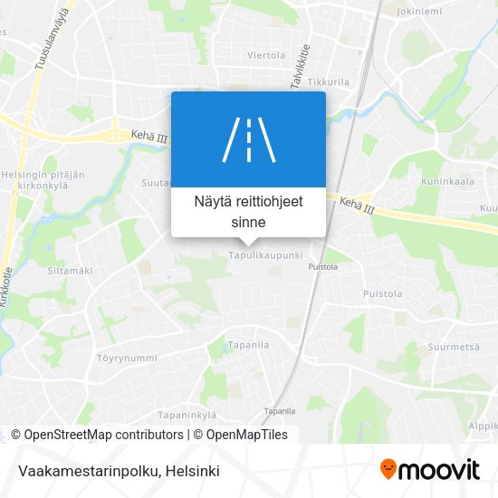 Vaakamestarinpolku kartta