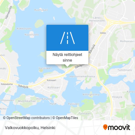 Valkovuokkopolku kartta