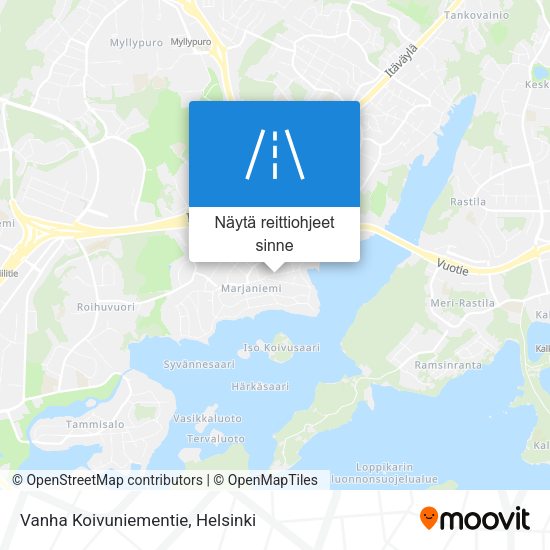 Vanha Koivuniementie kartta